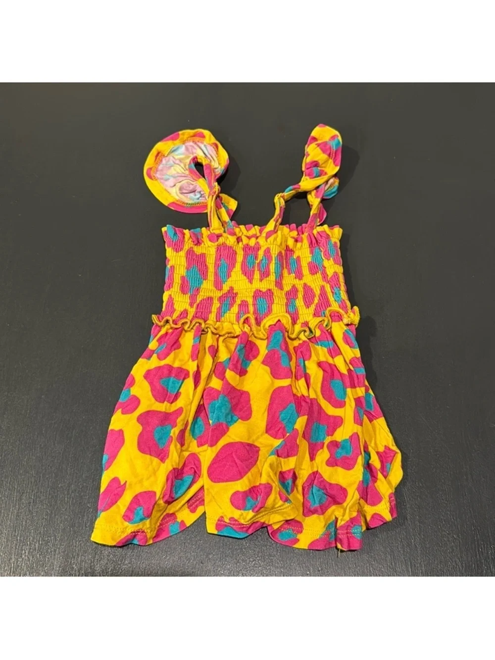Posh Peanut Amari Smocked Babydoll Bummie Set - 2T tank Leopard